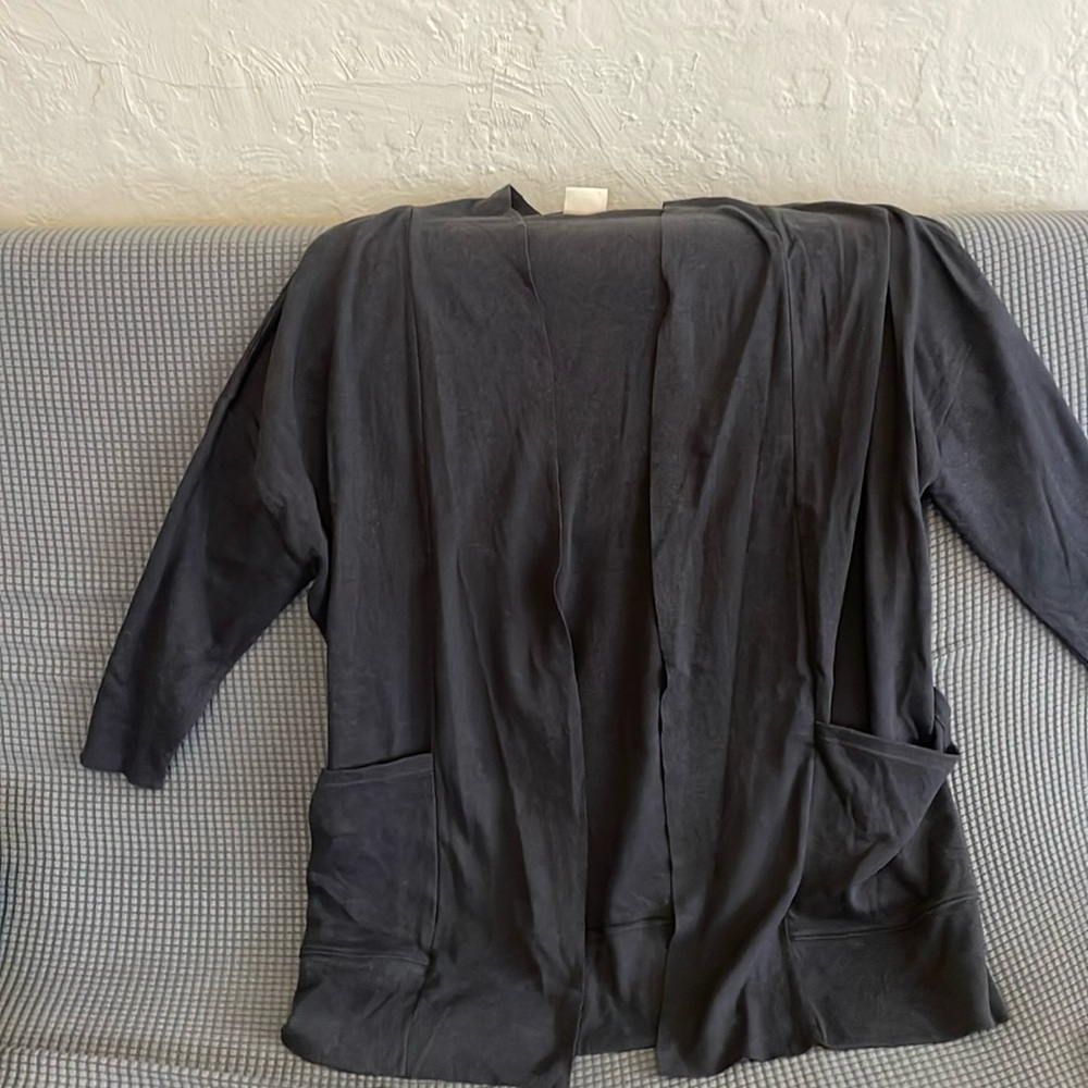 NWOT Pact Open Charcoal Sweatshirt 100% Organic Cotton Size M/L
